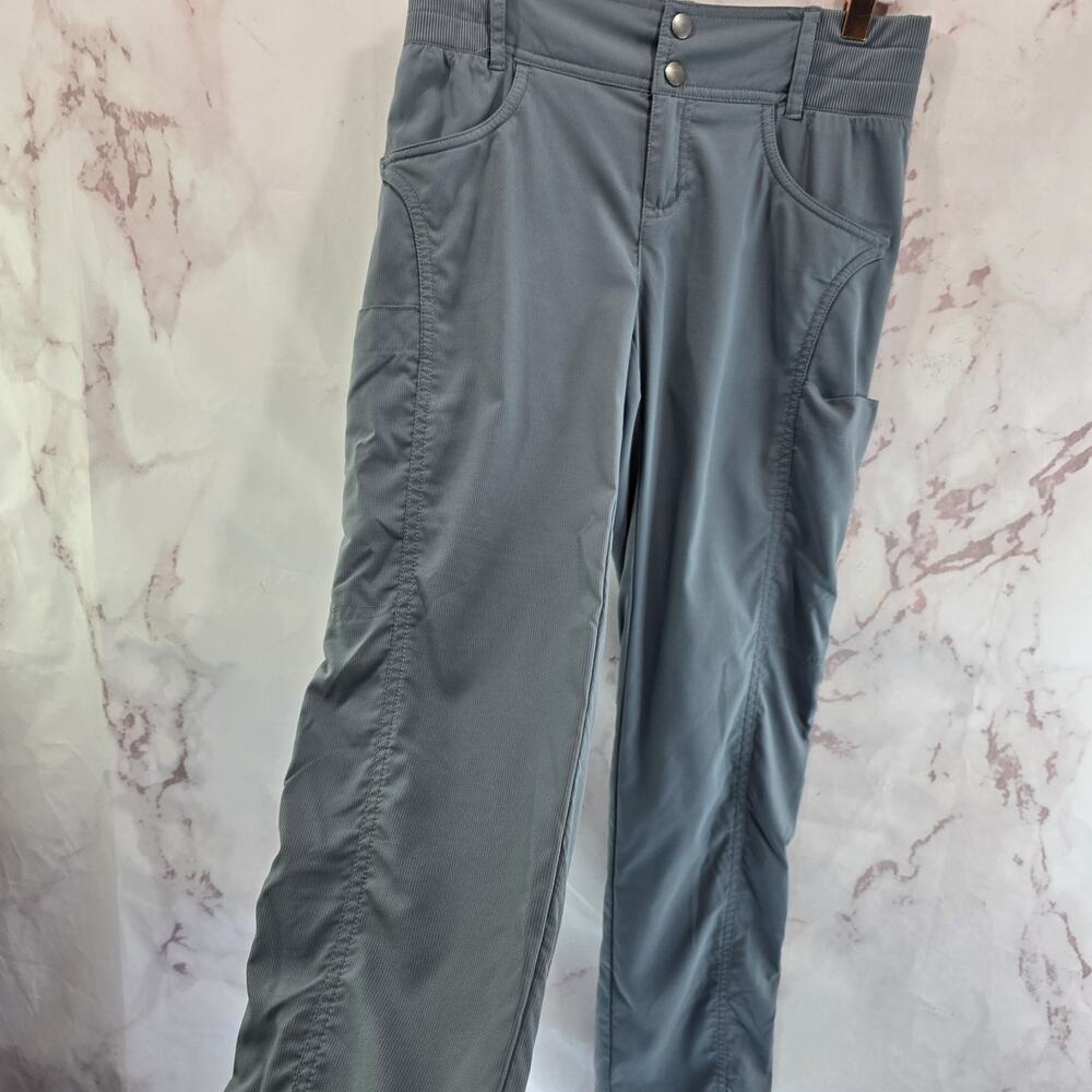 Title Nine Pants Womens 2 Light Blue Straight High Rise Ripstop Clamber Recycled - Picture 9 of 13